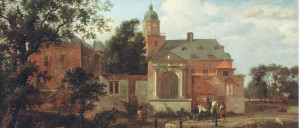 View of Nyenrode Castle on the Vecht by Jan van der Heyden was one of 202 works restored to the heirs of Jewish art dealer Jacques Goudstikker by the government of the Netherlands.