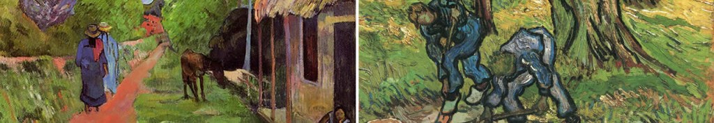 Paul Gaugin, Street in Tahiti and Van Gogh, the Diggers